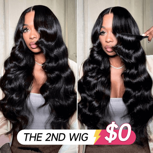 30 pouces = 199 $ Les Tiktokers recommandent une perruque frontale en dentelle HD Body Wave à 180 % de densité, pré-décolorée, sans colle - Geeta Hair 