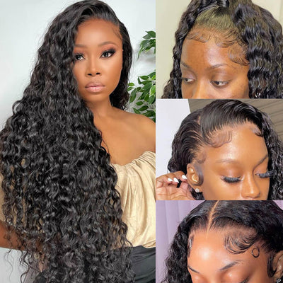 50%+Extra $100 OFF : Deep Wave 13x6 Invisible HD Lace Frontal Wig - Flash Sale, Only 2 Days - GeetaHair