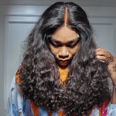 300% Density Resilient Curly 13x4 Lace Front Human Hair Wigs Pre Cut Glueless Wigs for Women - GeetaHair