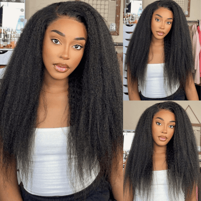 No Code 50% OFF Flash Sale: Glueless 6x4.5 Kinky Straight Pre Cut HD Transaparent Lace Human Hair Wigs - Only 2 Days - GeetaHair