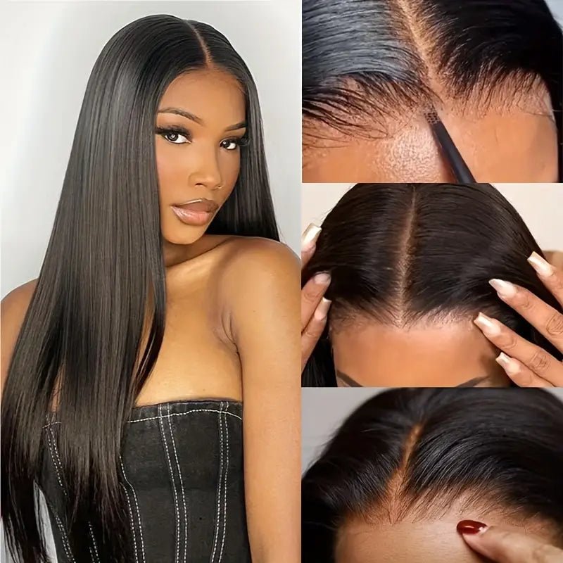 Wear Go Glueless Straight Pre Cut HD Transaparent Lace Human Hair Wigs With Breathable Cap Air Wig - Geeta Hair - GeetaHair