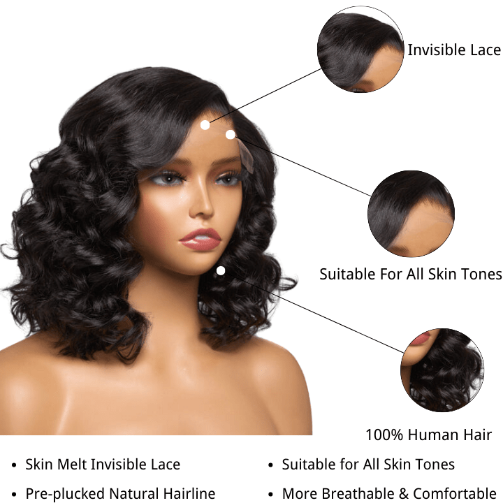 No Code 50% OFF Flash Sale: Glueless 6x4.5 Loose Wave Pre Cut HD Transaparent Lace Human Hair Wigs - Only 2 Days - GeetaHair