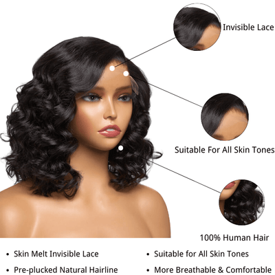 No Code 50% OFF Flash Sale: Glueless 6x4.5 Loose Wave Pre Cut HD Transaparent Lace Human Hair Wigs - Only 2 Days - GeetaHair