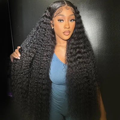 13x4 HD Transparent Lace Front Water Wave Wig Pre Plucked Hairline Natural Looking Wig For Black Women - Geeta Hair - GeetaHair