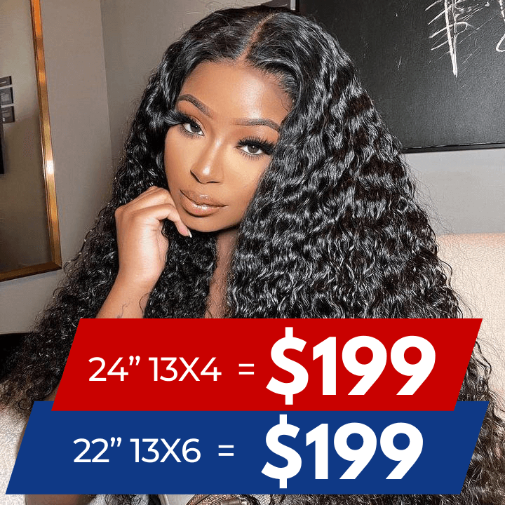 Over $101 Save $100: 13x4/13x6 Transparent Lace Front Deep Wave Human Hair Wigs - Flash Sale - GeetaHair