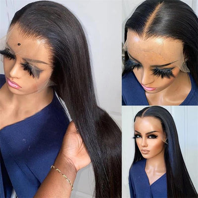 24 Hours Shipping $199=30inch Pre Bleached 13x6 Straight Lace Front Wigs Human Hair 180% Density HD Lace Glueless Wigs No Code Needed - GeetaHair