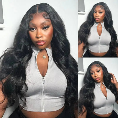 24 Hours Shipping 30inch=$199 Tiktokers Recommend 180% Density Body Wave HD Lace Frontal Wig Pre Bleached Glueless Wigs - GeetaHair