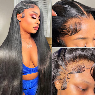 Geetahair Upgrade HD Lace Straight Wig Crystal Clear Lace Human Hair Wigs With Pre Plucked Natural Hairline - GeetaHair
