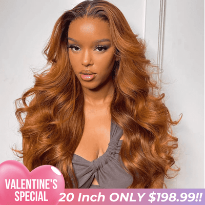Spring Sale Ombre Brown Body Wave Human Hair HD Lace Front Wigs/Glueless 4x4 Closure Wigs Pre Plucked Hairline With Baby Hair - Geeta Hair - GeetaHair