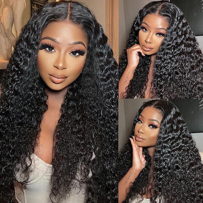 Wear Go Glueless Deep Wave Pre Cut HD Transaparent Lace Human Hair Wigs With Breathable Cap Air Wig - Geeta Hair - GeetaHair