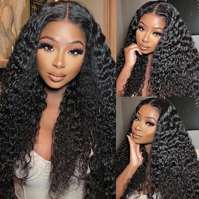 Wear Go Glueless Deep Wave Pre Cut HD Transaparent Lace Human Hair Wigs With Breathable Cap Air Wig - Geeta Hair - GeetaHair