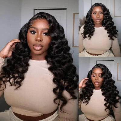 Geeta Natural Crimps Curls Loose Deep Wave HD Lace Frontal Glueless Wig Flash Sale - GeetaHair