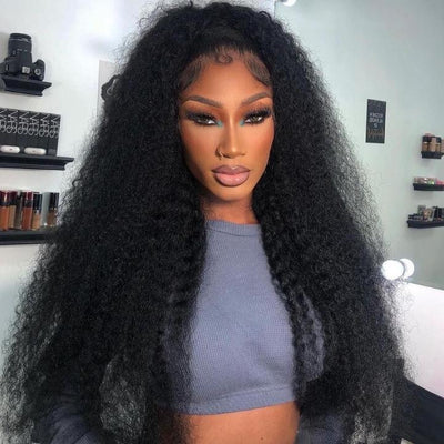 No Code 50% OFF Flash Sale: Glueless 6x4.5 Kinky Curly Pre Cut HD Transaparent Lace Human Hair Wigs - Only 2 Days - GeetaHair