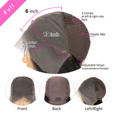Geeta Long Straight Hair 13x6 HD Lace Frontal Wig Natural Hairline With Baby Hair 100% Virgin Human Hair Wig - GeetaHair