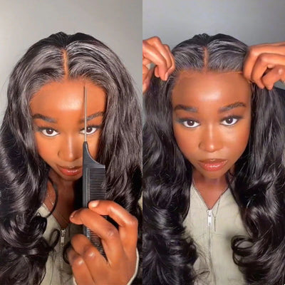 Wear Go Glueless Body Wave Pre Cut HD Transaparent Lace 100% Virgin Human Hair Wigs Wear & Go Pre Plucked Hairline Air Cap Wig - Geeta Hair - GeetaHair