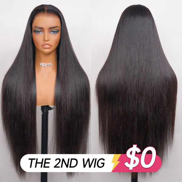 199 $ = 30 pouces pré-décolorées 13x6 perruques droites en dentelle frontale cheveux humains 180% densité HD transparentes sans colle perruques aucun code nécessaire 