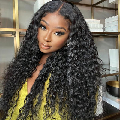 No Code 50% OFF Flash Sale: Glueless 6x4.5 Water Wave Pre Cut HD Transaparent Lace Human Hair Wigs - Only 2 Days - GeetaHair