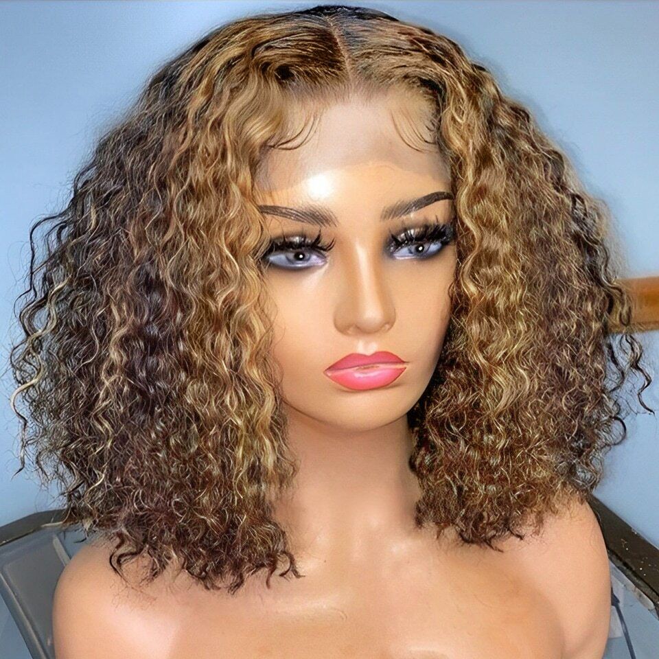 Wear and Go Glueless Wigs Human Hair Pre Plucked Pre Cut 7x5 HD Lace Wigs Ready to Wear Curly Bob Wigs - GeetaHair