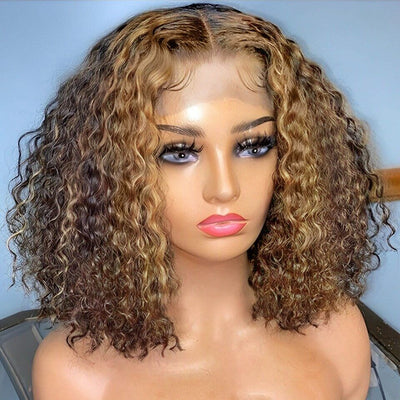 Wear and Go Glueless Wigs Human Hair Pre Plucked Pre Cut 7x5 HD Lace Wigs Ready to Wear Curly Bob Wigs - GeetaHair