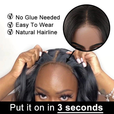 Short Wigs Body Wave Hair Glueless Lace Front Wigs 100% Real Human Hair Bob Wig 180%/250% Density - Geetahair - GeetaHair