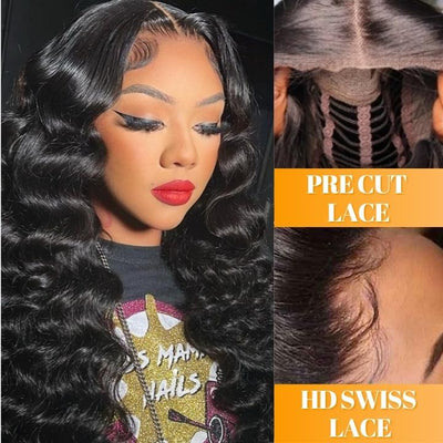 Glueless Wear Go 13x4/6x4.5 Body Wave/Loose Deep Wave/Curly/Kinky Straight Pre Cut HD Transaparent Lace Human Hair Wigs With Breathable Cap Air Wig - Geeta Hair - GeetaHair