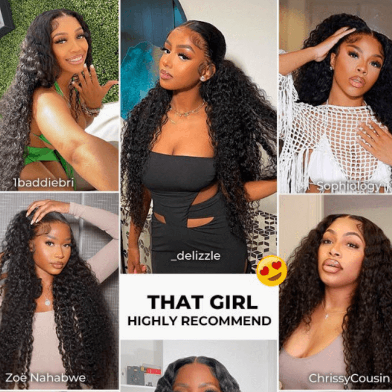 Geeta Hair 250% Density Bouncy Jerry Curly 13x4 Transparent Lace Front Wig Natural 100% Human Hair Wig - GeetaHair