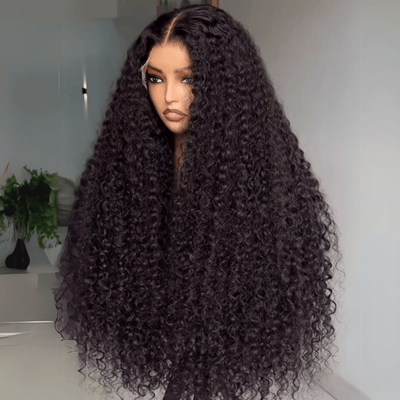 Geeta 300% Density Put On And Go Glueless Spanish Curly 13x4 Lace Front Pre Plucked 100% Human Hair Wigs - GeetaHair