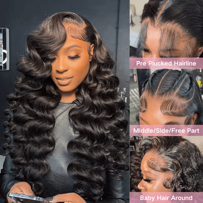 Natural Crimps Wig: HD Lace Blend & Pre-plucked Hairline & Baby Hair & Free Part_detail