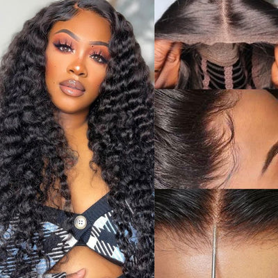 No Code 50% OFF Flash Sale: Glueless 6x4.5 Deep Wave Pre Cut HD Transaparent Lace Human Hair Wigs - Only 2 Days - GeetaHair