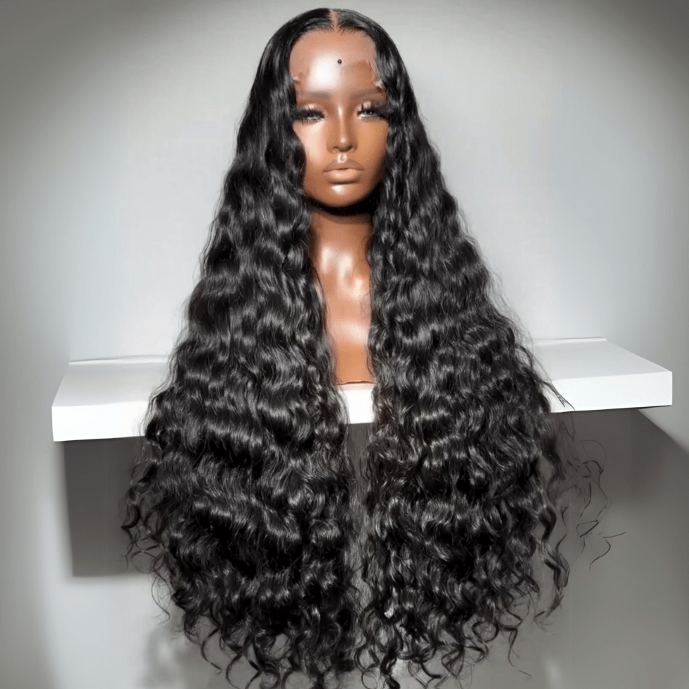 Geeta 300% Density Raw Indian Glueless Wig Natural Wavy 13x4 Lace Front Human Hair Wigs Pre Plucked - GeetaHair