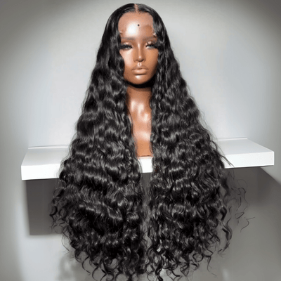 Geeta 300% Density Raw Indian Glueless Wig Natural Wavy 13x4 Lace Front Human Hair Wigs Pre Plucked - GeetaHair