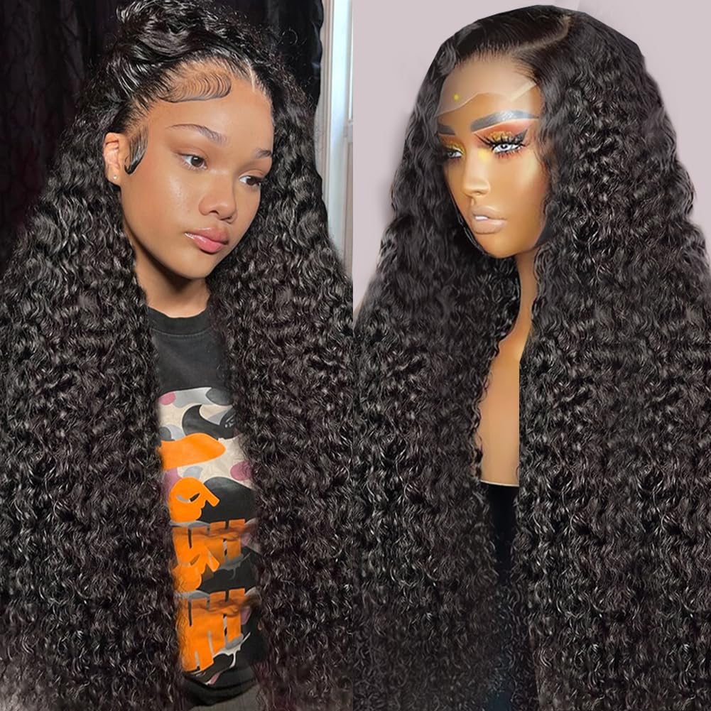 13x4 HD Transparent Lace Front Water Wave Wig Pre Plucked Hairline Natural Looking Wig For Black Women - Geeta Hair - GeetaHair