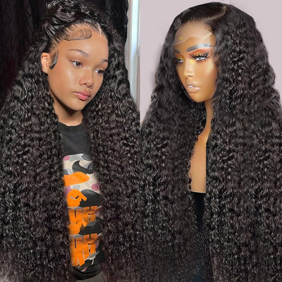 13x4 HD Transparent Lace Front Water Wave Wig Pre Plucked Hairline Natural Looking Wig For Black Women - Geeta Hair - GeetaHair