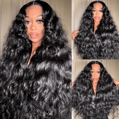 Geeta 300% Density Raw Indian Glueless Wig Natural Wavy 13x4 Lace Front Human Hair Wigs Pre Plucked - GeetaHair