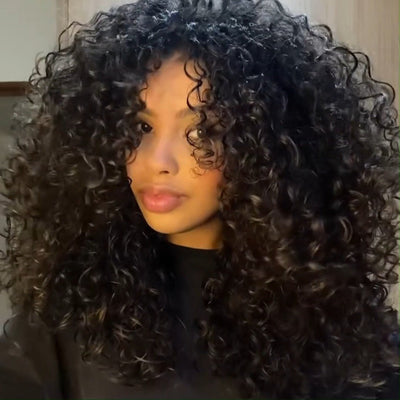 300% Density Glueless Wigs Bouncy Water 13x4 Lace Front Human Hair Wigs Luxe Pre Plucked Culrly Lace Wigs - GeetaHair
