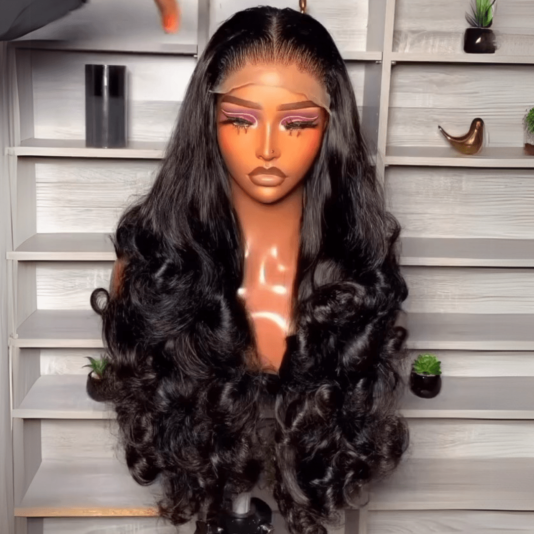 Geeta Luxury 300% Density Raw Glueless Wig Bouncy Wave 13x4 Lace Front Human Hair Wigs For Women - GeetaHair