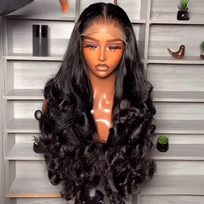 Geeta Luxury 300% Density Raw Glueless Wig Bouncy Wave 13x4 Lace Front Human Hair Wigs For Women - GeetaHair