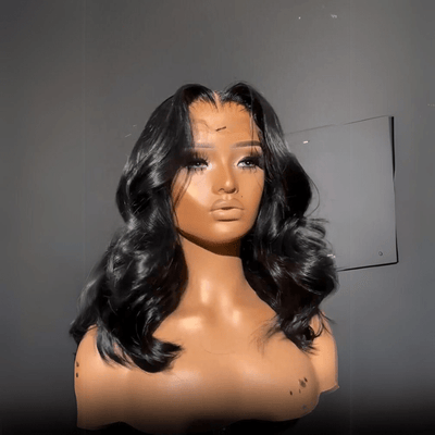 Geeta Wear And Go Glueless Human Hair Bob Wig Brazilian Body Ocean Wave 13x4 Lace Front Pre Plucked Human Wigs - GeetaHair