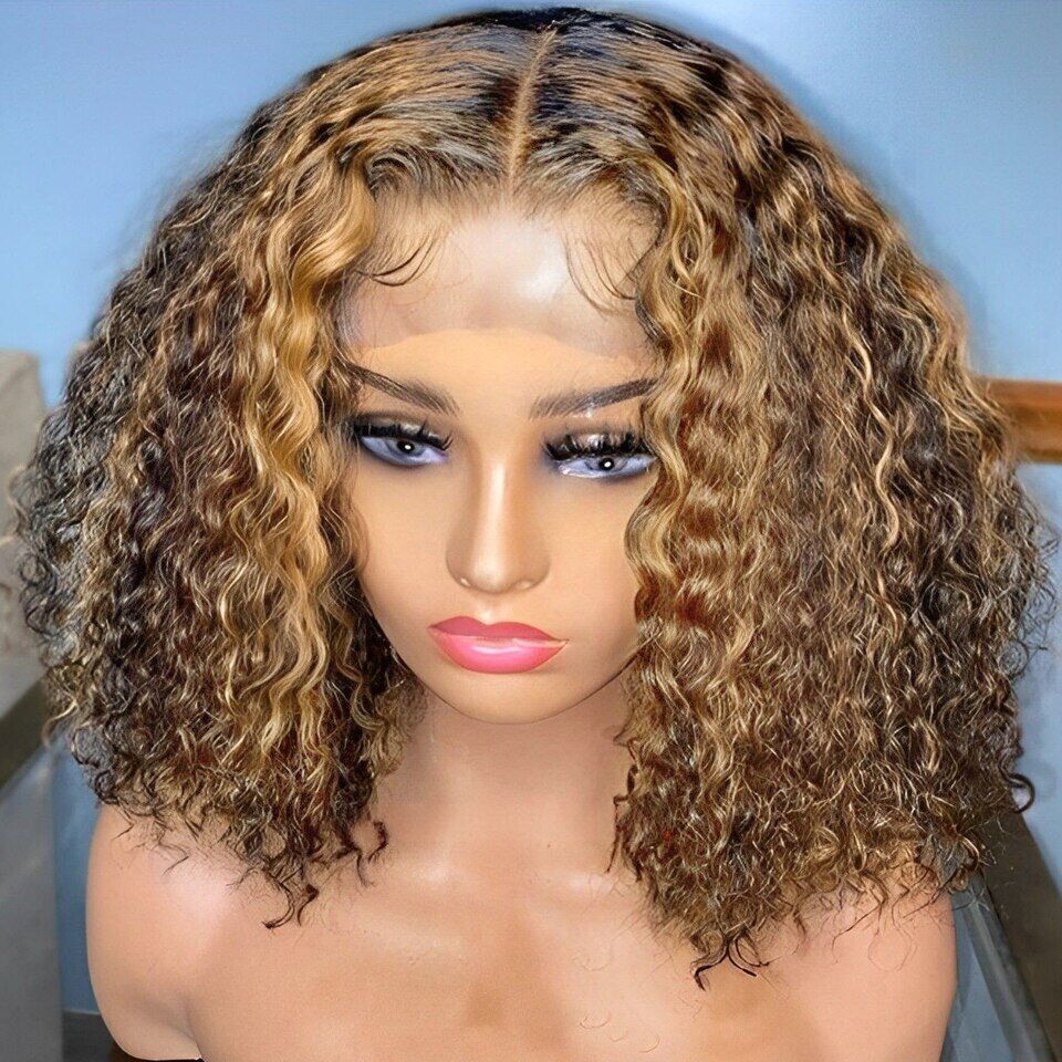 Wear and Go Glueless Wigs Human Hair Pre Plucked Pre Cut 7x5 HD Lace Wigs Ready to Wear Curly Bob Wigs - GeetaHair