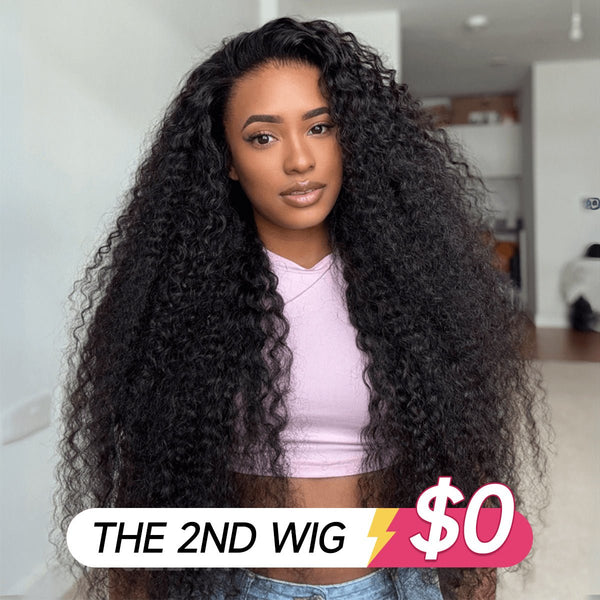 Perruque Lace Front Wig HD 13x4 Cheveux bouclés noirs 100% cheveux humains vierges pré-épilés - Geeta Hair 