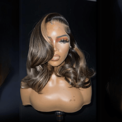 Glueless Luxury Wigs Layers Bob Body Wave Honey Blonde 13x4 Lace Front Wig HD Lace Human Hair Wigs - GeetaHair