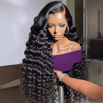 Natural Crimps Wig HD Lace Frontal & Glueless Cap Construction_product