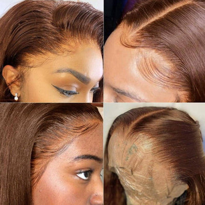 Chestnut Brown Body Wave 13x4/4x4 HD Lace Wig Colored 100% Virgin Hunam Hair Wigs - Geeta hair - GeetaHair