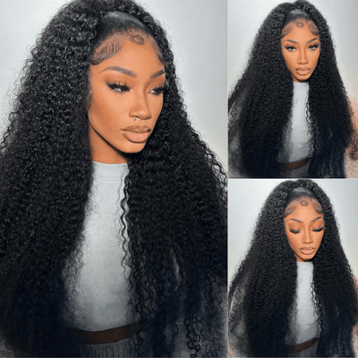 Glueless 13x4/6x4.5 Kinky Curly Pre Cut HD Transaparent Lace 100% Virgin Human Hair Wigs With Breathable Wear & Go Pre Plucked Hairline Cap Air Wig - Geeta Hair - GeetaHair