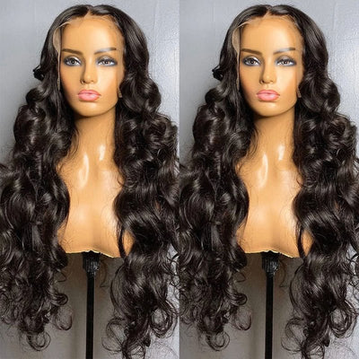 Geeta 300% Density 3D Body Wave 13x6 Lace Frontal Wig Pre Plucked Pre Bleached Pre Cut Gluless Wig No Code Needed - GeetaHair