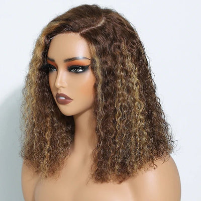 Highlight Glueless Wear Go Wigs 13x4 HD Lace Frontal Wig Ombre Bob Lace Front Wigs - GeetaHair