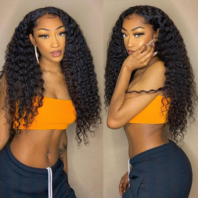 50%+Extra $100 OFF : Deep Wave 13x6 Invisible HD Lace Frontal Wig - Flash Sale, Only 2 Days - GeetaHair