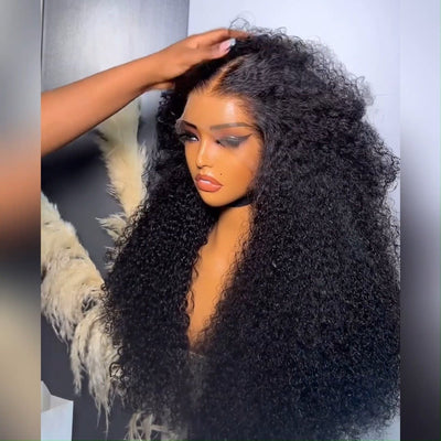 24 Hours Shipping Wear and Go Glueless Soft Curly Human Hair Hd Lace Frontal Pre Plucked Wigs 180% Density - GeetaHair