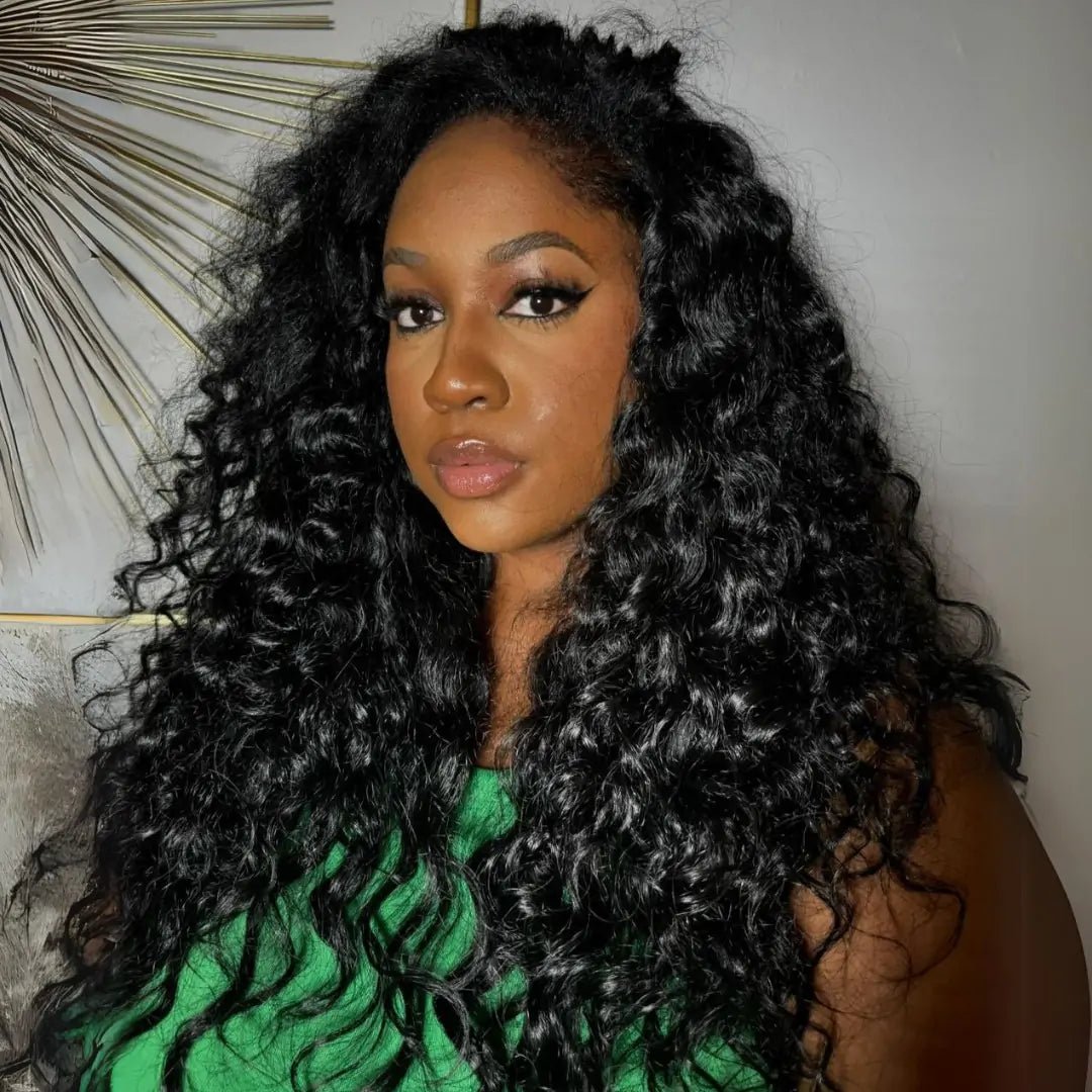 Loose Wave Glueless Wig 13x4 HD Lace Front Wig Pre Plucked Hairline 100% Real Water Wave Human Hair Wig - GeetaHair