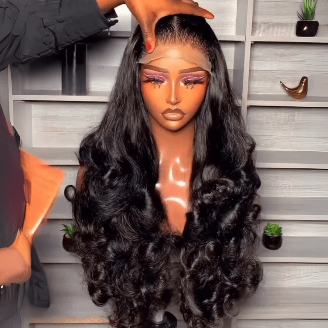 Geeta Luxury 300% Density Raw Glueless Wig Bouncy Wave 13x4 Lace Front Human Hair Wigs For Women - GeetaHair